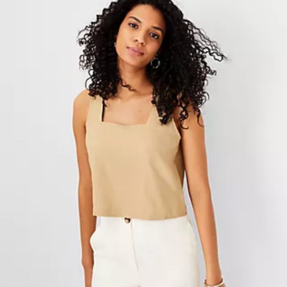 Ann Taylor Tops - Square Neck Crop Tank Top